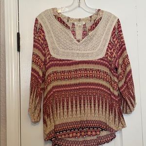 Moon Sky Boho Top Size L 🌸